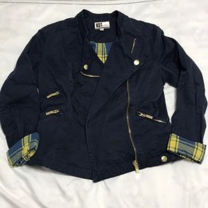 Navy Asymmetrical Utility Jacket